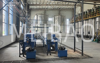 The installation of 50,000 tons of sodium silicate production line is completed