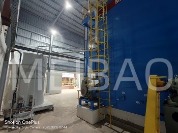 Biomass hot air furnace put into operation